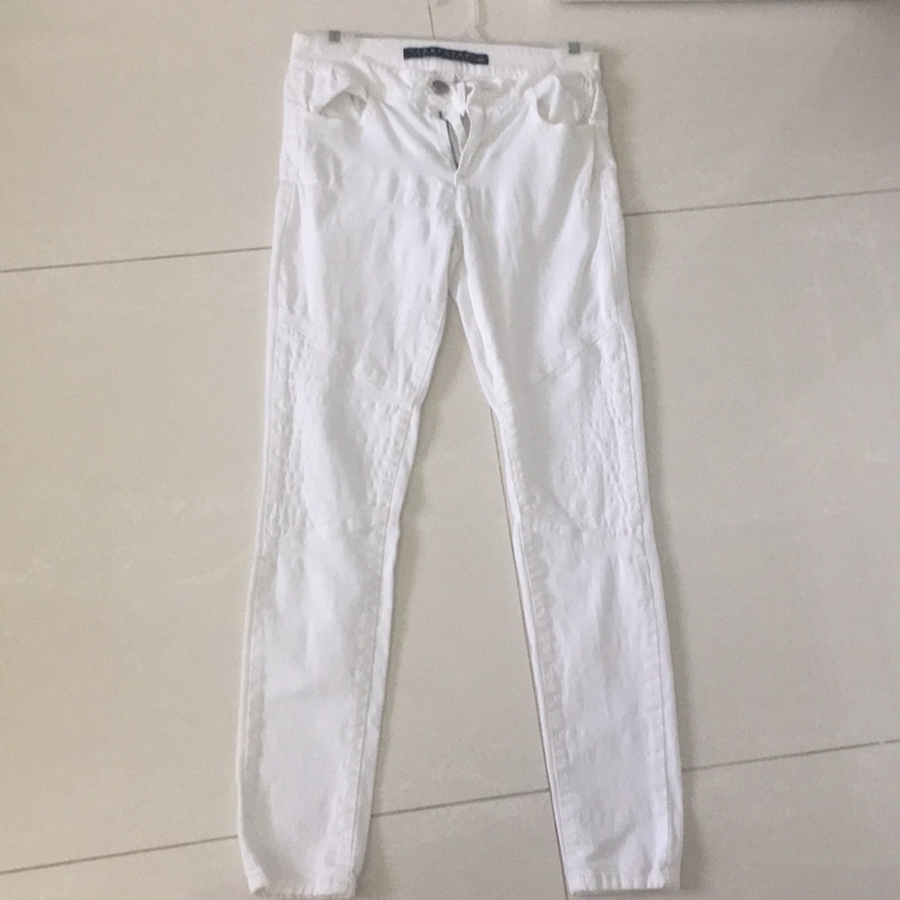 Low-Rise TinselTown White Jeans